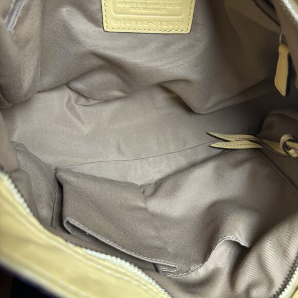 Vintage Coach Zoe Hobo Shoulder Bag Yellow Leather Y2K - Picture 11 of 14